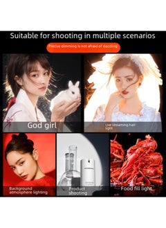 General 110V Divine Girl Hair Lamp E27 Screw Led Spotlight Background Atmosphere Focusing Live Light Spotlight-Light Source Color:Upgraded Three-color Spotlight + Desktop Stand  - Image 5