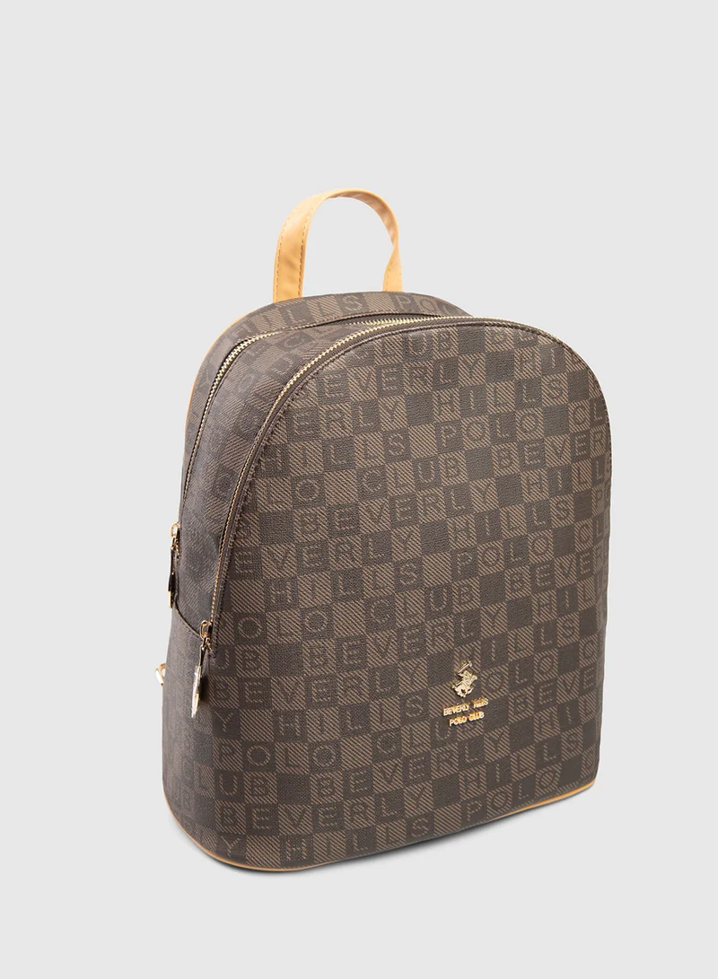 BEVERLY HILLS POLO CLUB Casual Text Print Backpack