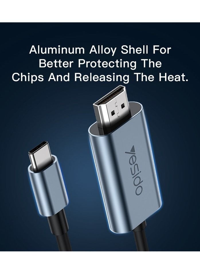 يسيدو كيبل تايب سي الى اتش دي  عالي الجوده Type-c to HDMI 4K  - Image 5