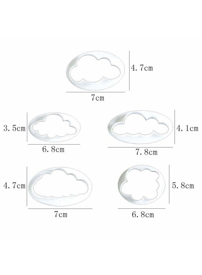 Fewo 13Pcs/Set Hot Air Balloons & Cloud Fondant Cutter Set, Hot Air Balloons Plastic Cookie Cutter Mold for Baby Shower Cake Topper Decorating Sugar Craft Polymer Clay Cutters - Image 5