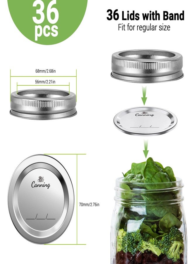 NAZANO 72 PCS Canning Lids with Band - Image 2