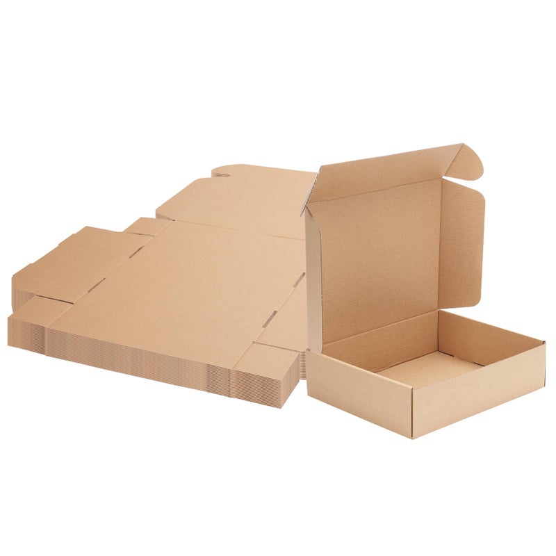 MEBRUDY 13x10x3 Inches Shipping Boxes Pack of 25 Small Corrugated Cardboard Box for Mailing Mailer Packing Brown