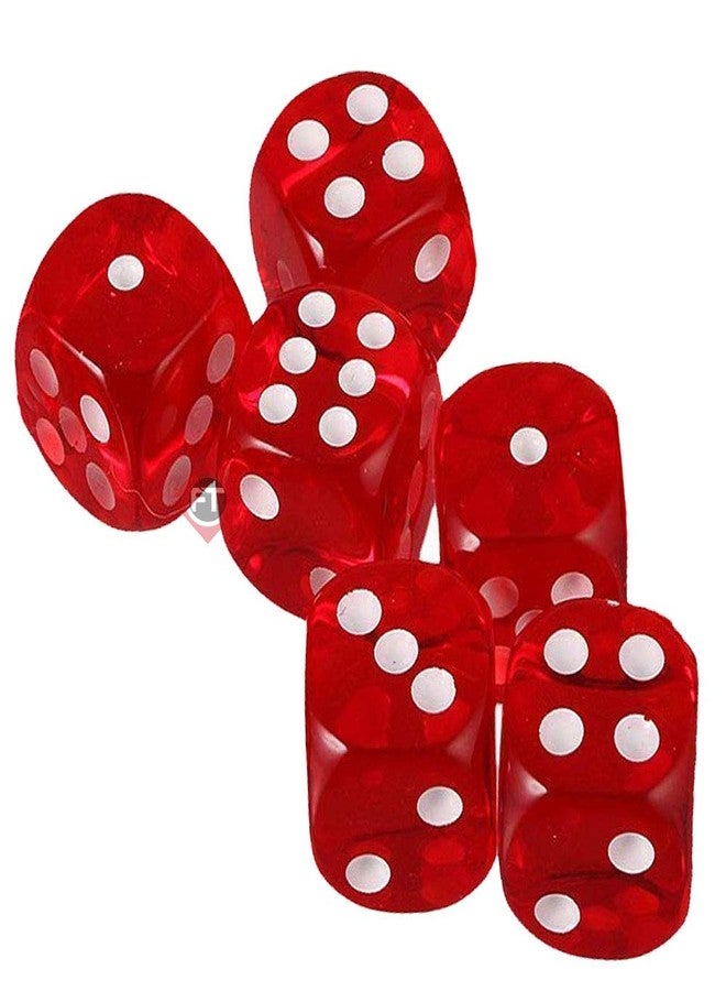 Firstly Traders Pack of 5 Red Colored Dice for Boardegames/Cardegames(Ludo,Poker) - Image 1