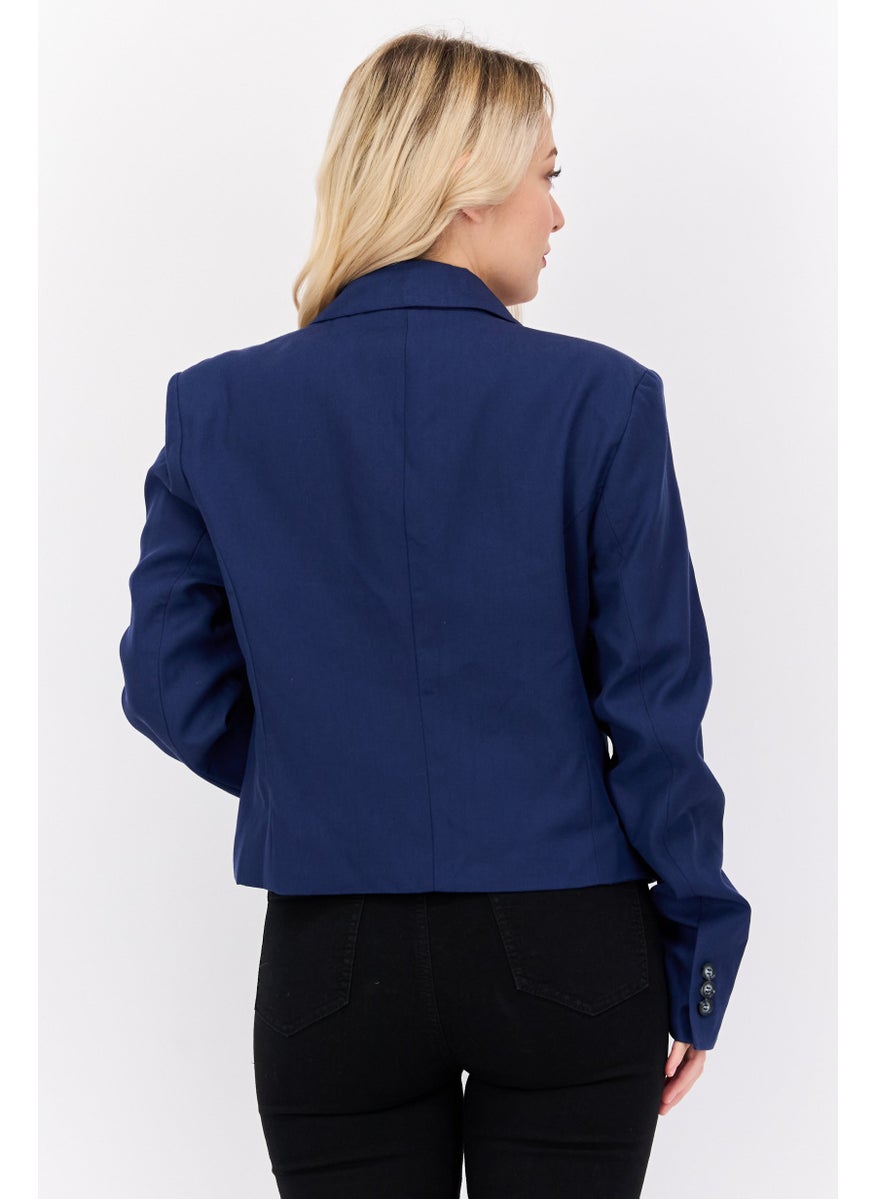 Women Plain Blazer, Navy - pzsku/ZFA8404F83B3C32E79045Z/45/_/1739024150/30484c06-f2f9-481f-9c3f-754721f15ac7