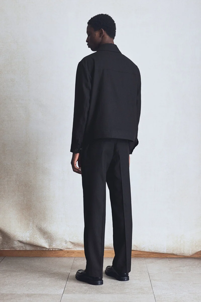 اتش اند ام Relaxed Fit Tailored linen-blend trousers