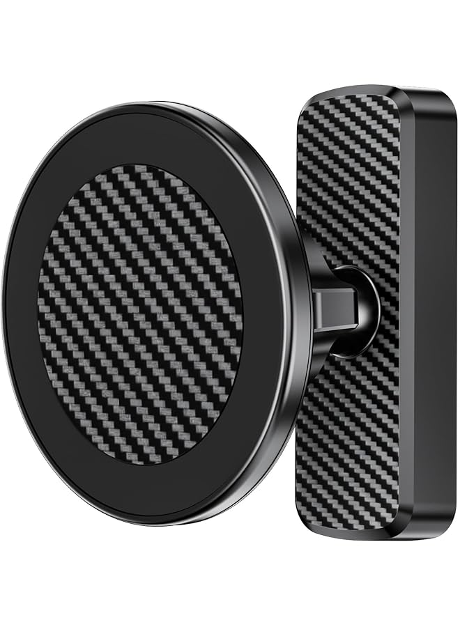 S-TOP Magnetic Phone Mount Carbon Fiber Design, 360 ° Swivel Outdoor Phone Holder, Landscape and Portrait Orientations Use, Ultra Strong Magnetic Phone Holder for Workshop, Gym, Office - Image 1