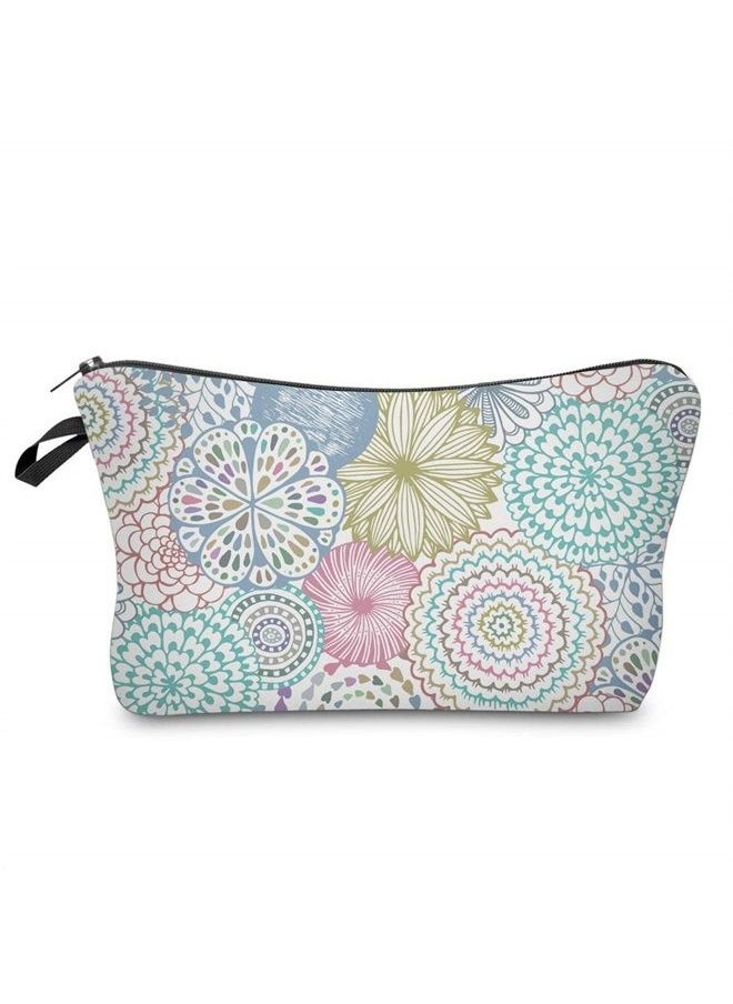 deanfun - Cosmetic Bag for Women, Mandala Flowers Waterproof Makeup Bags Roomy Toiletry Pouch Travel Accessories Gifts (51561) - Image 1