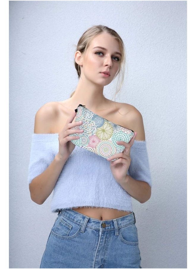 deanfun - Cosmetic Bag for Women, Mandala Flowers Waterproof Makeup Bags Roomy Toiletry Pouch Travel Accessories Gifts (51561) - Image 1