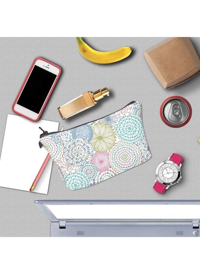 deanfun - Cosmetic Bag for Women, Mandala Flowers Waterproof Makeup Bags Roomy Toiletry Pouch Travel Accessories Gifts (51561) - Image 1