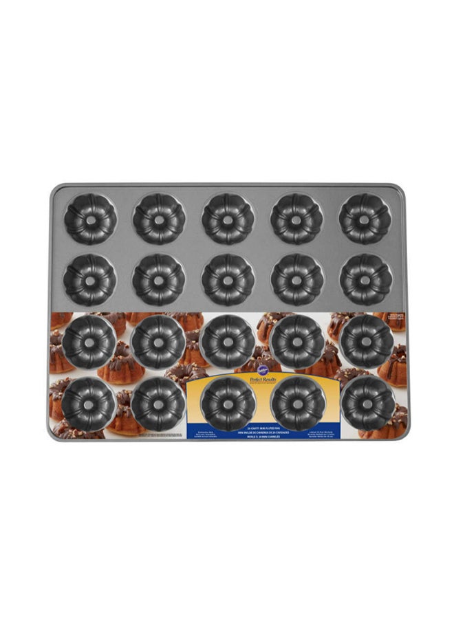 Loquat Fluted Tube Pan Grey 21.5x15.5x1.6inch - Image 2