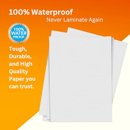 TerraSlate Waterproof Laser Printer Paper – 8 MIL 8.5"x14", 100 Sheets, White – Tear & Smudge Proof, Heavy-Duty for Outdoor Use, Ideal for Printing, Copying & More - Image 5