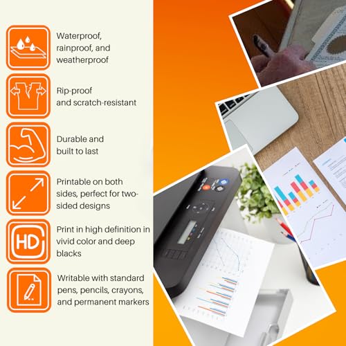 TerraSlate Waterproof Laser Printer Paper – 8 MIL 8.5"x14", 100 Sheets, White – Tear & Smudge Proof, Heavy-Duty for Outdoor Use, Ideal for Printing, Copying & More - Image 4
