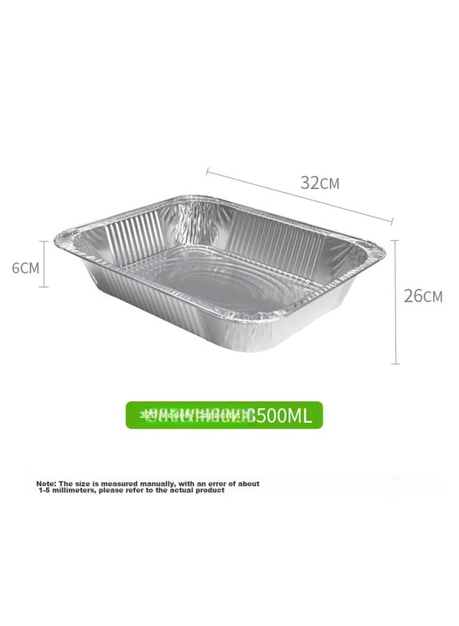 Faxilon Bbq Aluminum Foil Box Tray 3500ml * 10 Disposable Fish Box Baking Oven Camping Picnic Tray - Image 2