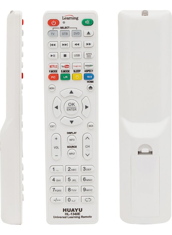 KL HL-1340E Blistered Smart Remote with Netflix-Youtube-Amazon Buttons that Can Learn TV/LCD/Satellite/DVD
