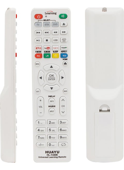 KL HL-1340E Blistered Smart Remote with Netflix-Youtube-Amazon Buttons that Can Learn TV/LCD/Satellite/DVD