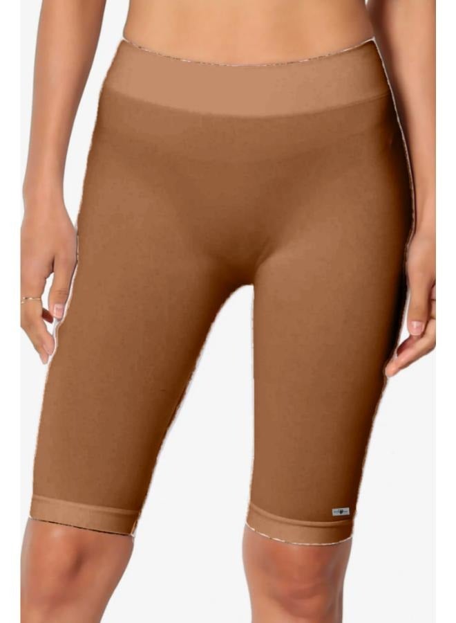 Women's Knee Length Shorts Leggings Walking Exercise Workout Yoga Activewear KU407 - Image 1