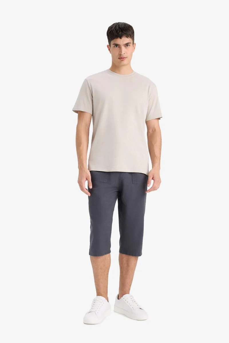 DeFacto Regular Fit Cotton Capri Pants