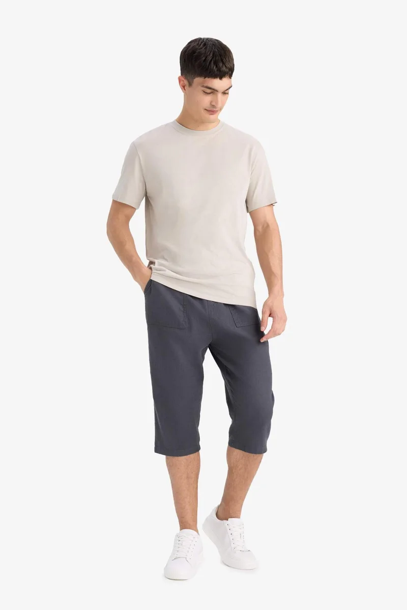 DeFacto Regular Fit Cotton Capri Pants