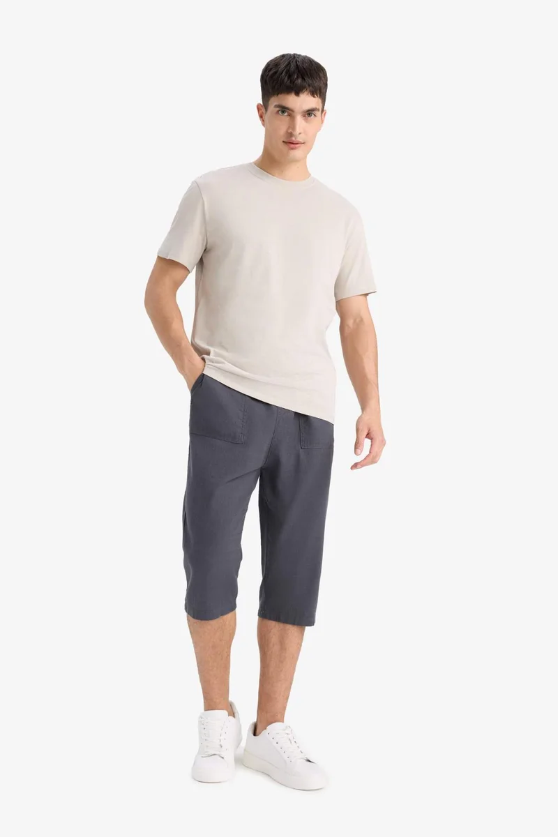 Defacto  Regular Fit Cotton Capri Pants for Men | Best Price UAE