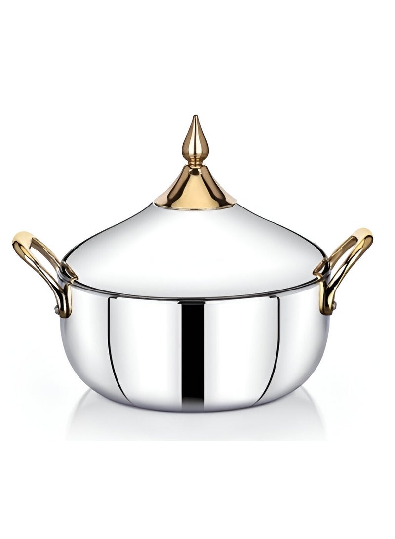 Homemaker ALIA Hotpot 2500ML Silver – Premium Stainless Steel Hot Pot for Cooking, Serving, and Steaming – Elegant Silver Design for Hotpot Enthusiasts