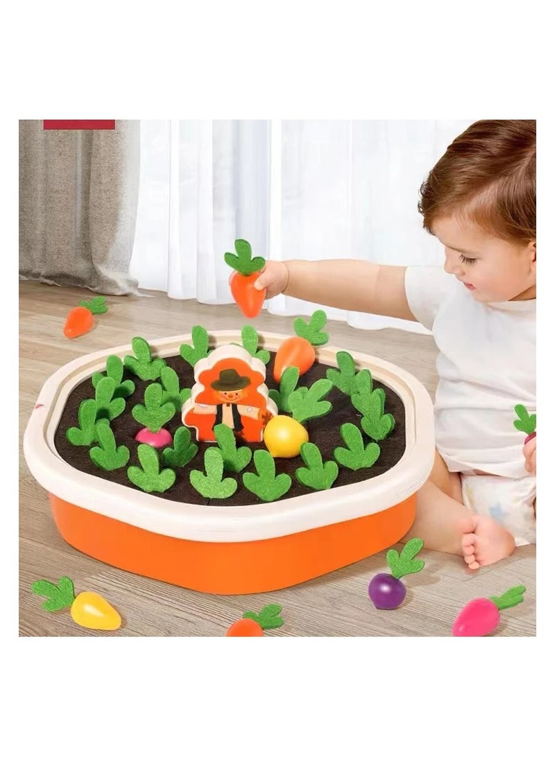 AROAQ لعبة سحب الجزر للأطفال - لعبة مونتيسوري تعليمية للأطفال الصغار - لعبة قماشية لجني الجزر - Image 4