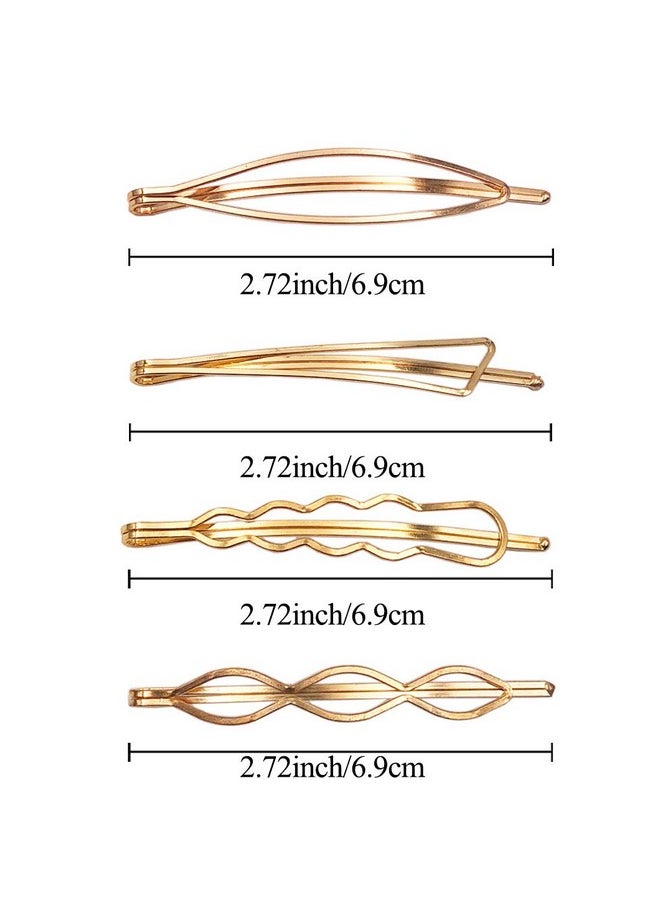 Messen Messen Hair Pins Set Geometric Hair Clips Metal Hairpin Minimalist Hair Styling Jewelry Hair Clamps Accessories Barrettes Gold Bobby Pin for Girl Women (8 Pieces,Style 7)  - Image 3