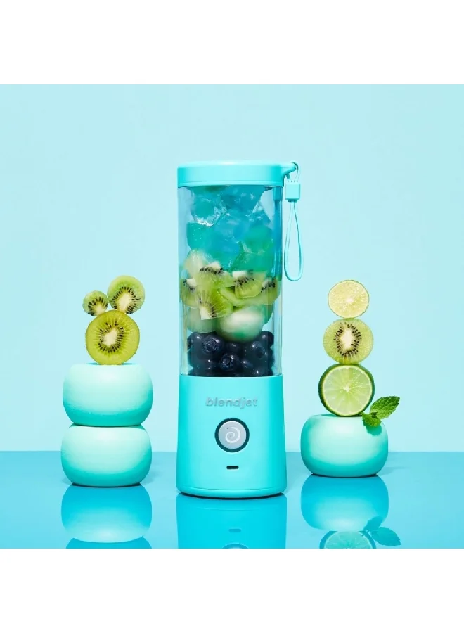 بليندجيت BJ-2-MINT في 2 خلاط محمول قابل للشحن باليو اس بي وخالي من البي بي ايه أخضر نعناعي وشفاف 475 مل