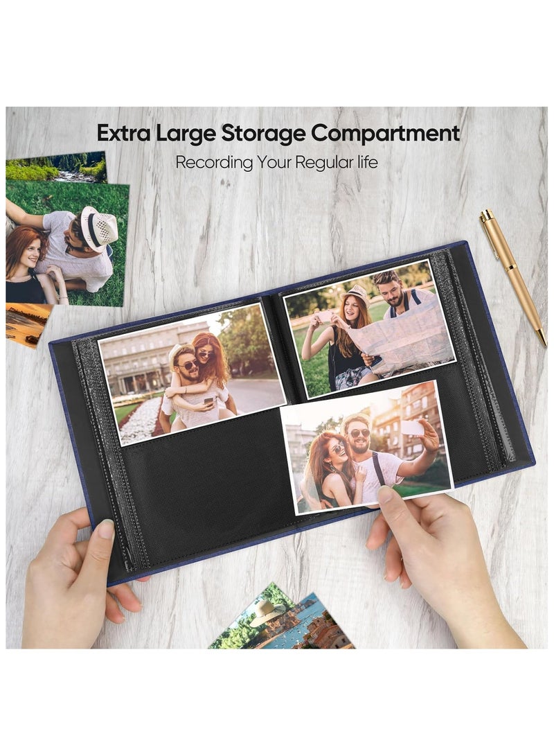 Photo Album 6x4, Small Photo Album holds 200 Pockets, Picture Album Slip in for 4x6 3.5x5.5 Photos, 4x6 Photo Book Ideal for Valentine Wedding Christmas Birthday (Blue) - Image 4