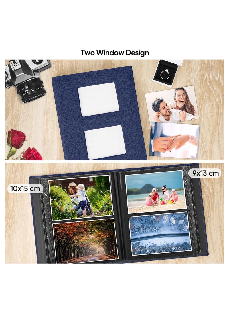 Photo Album 6x4, Small Photo Album holds 200 Pockets, Picture Album Slip in for 4x6 3.5x5.5 Photos, 4x6 Photo Book Ideal for Valentine Wedding Christmas Birthday (Blue) - Image 5