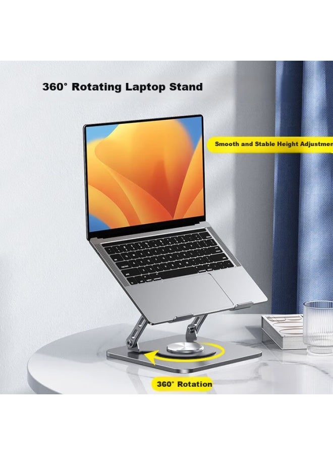 Jplayer Laptop Stand Tablet Cooler 360° Rotating Infinite Height Adjustable Folding Stand Compatible With Apple Xiaomi Lenovo Legion Portable Suspended Vertical Display Stand - Image 2