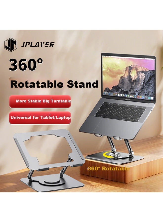 Jplayer Laptop Stand Tablet Cooler 360° Rotating Infinite Height Adjustable Folding Stand Compatible With Apple Xiaomi Lenovo Legion Portable Suspended Vertical Display Stand - Image 3