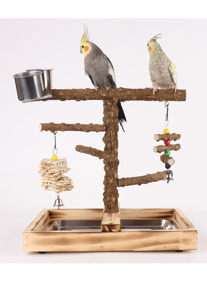 general Sichuan Pepperwood Game Parrot Stand Swing Rings Bird Toy for Budgerigar Peony and Cockatiel Bird Supplies - Image 1