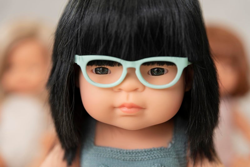 Miniland Turquoise Glasses for 15 inches Dolls, Enhance Realism in Play with Stylish Accessories for Reborn Baby Dolls & Inclusive, Perfect for Baby Doll Enthusiasts Play, Toddler Toys | Green - Image 3