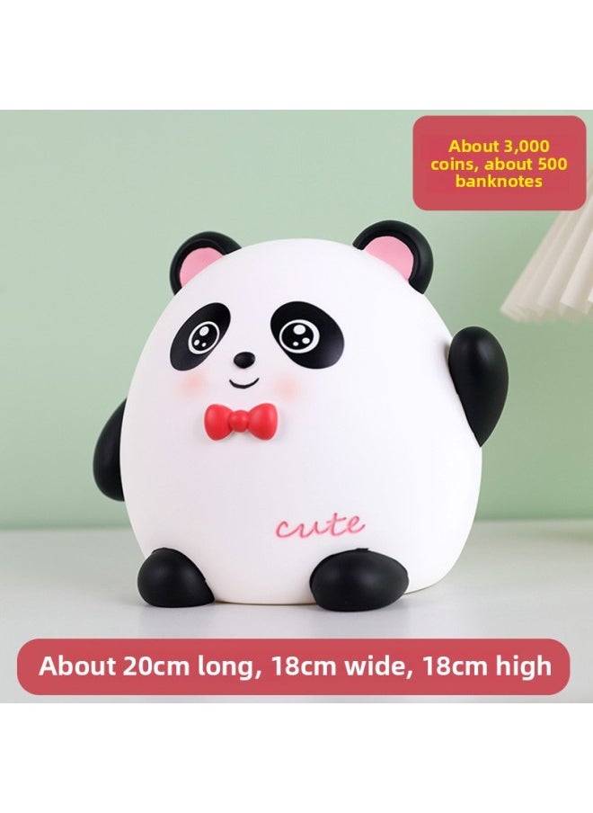 Generic Toy/storage Can/storage Can Cute Dinosaur Design Perfect For Children's Playtime Organization-Color:[Large] Panda Bow  - Image 1