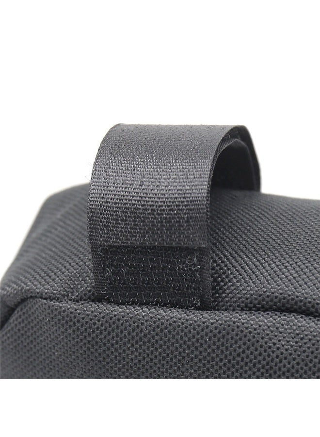 يونج شنج كيس دراجة مثلث كيس أسود دراجة إطار أمامي حقيبة تخزين دراجة صغيرة لأدوات أوعية ركوب الدراجات ، كيس تخزين إطار الدراجة 20*20 سم - Image 2