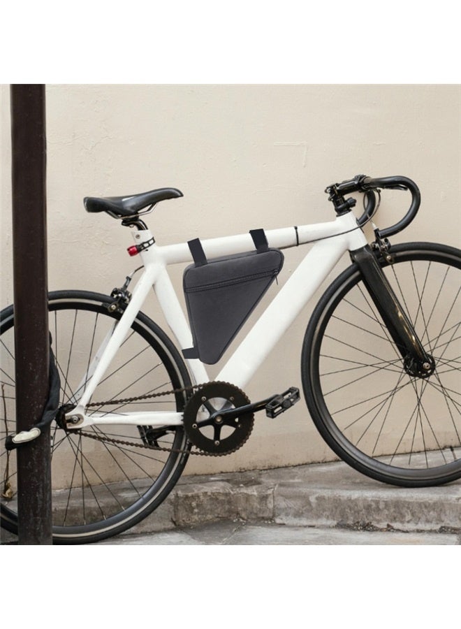 يونج شنج كيس دراجة مثلث كيس أسود دراجة إطار أمامي حقيبة تخزين دراجة صغيرة لأدوات أوعية ركوب الدراجات ، كيس تخزين إطار الدراجة 20*20 سم - Image 3