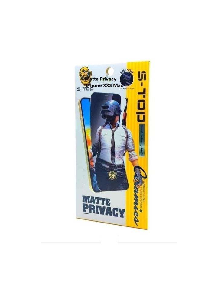 اس-توب Ceramic screen protection against fingerprints supports privacy for iPhone X/XS Max Black