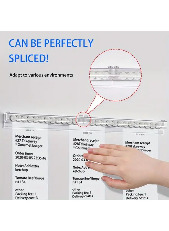 1pc Transparent PVC Kitchen Restaurant Receipt Holder Easy To Use Ticket Clip For Takeout Orders 11 81 Inch - Image 5