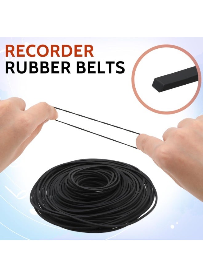 100pcs Recorder Rubber Belt 40-135mm Mix Square Cassette Tape Machine Belt Repair Assorted Belt for Recorder Walkman Repeater DVD Drive 1mm Width - Image 3