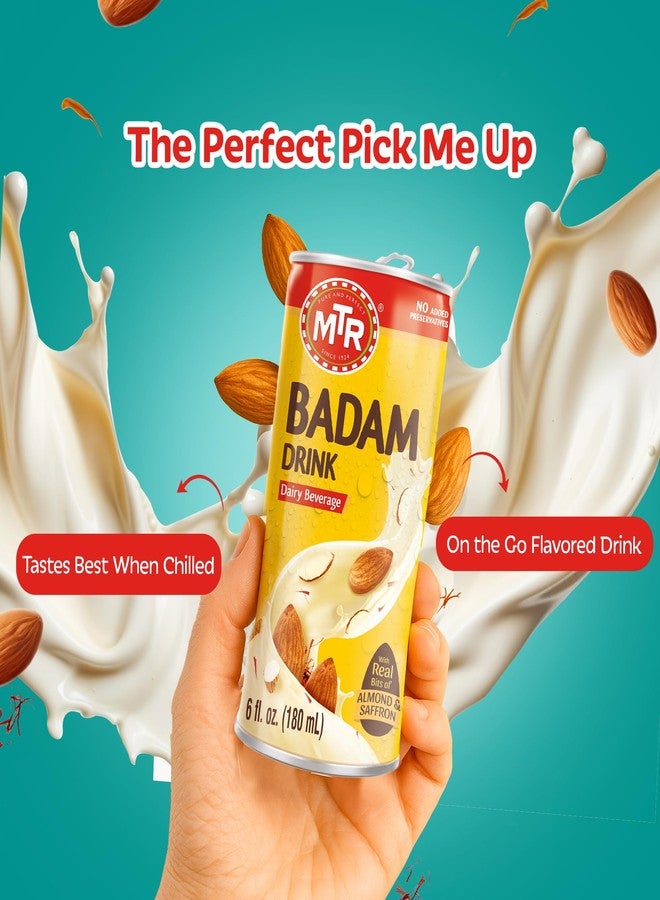 MTR Badam Drink, Ready-to-Drink - Authentic Indian Almond Milk Beverage, Real Bits of Almond & Saffron, No Added Preservatives, No Added Artificial Flavors & Colors, Gluten-Free, Refreshing Drink - Image 4