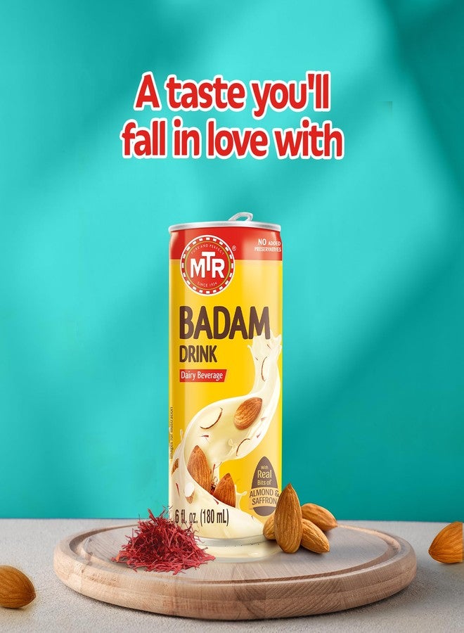 MTR Badam Drink, Ready-to-Drink - Authentic Indian Almond Milk Beverage, Real Bits of Almond & Saffron, No Added Preservatives, No Added Artificial Flavors & Colors, Gluten-Free, Refreshing Drink - Image 2