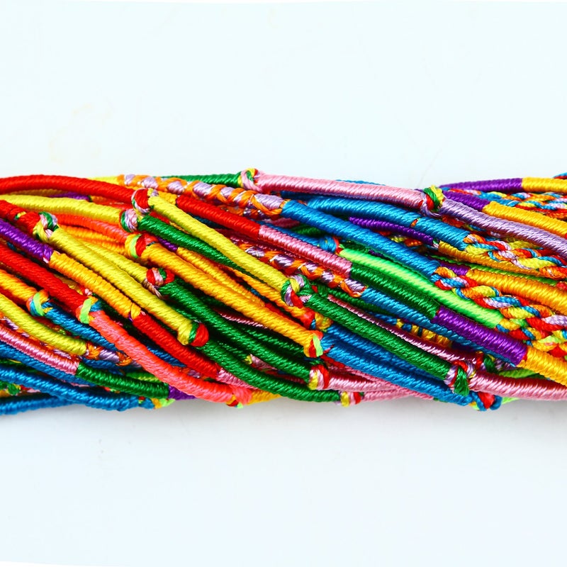 Resinta 40 Pieces Handmade Braided Bracelets Assorted Colors Friendship Cords Thread Bracelets Party Supply Favors for Wrist Anklet - Image 4