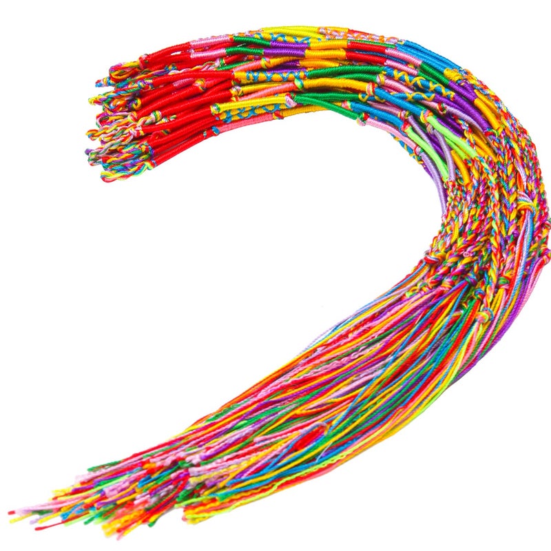 Resinta 40 Pieces Handmade Braided Bracelets Assorted Colors Friendship Cords Thread Bracelets Party Supply Favors for Wrist Anklet - Image 1