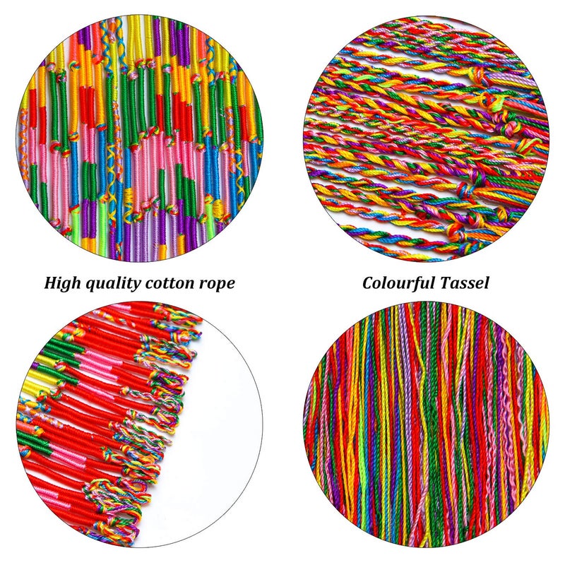 Resinta 40 Pieces Handmade Braided Bracelets Assorted Colors Friendship Cords Thread Bracelets Party Supply Favors for Wrist Anklet - Image 2