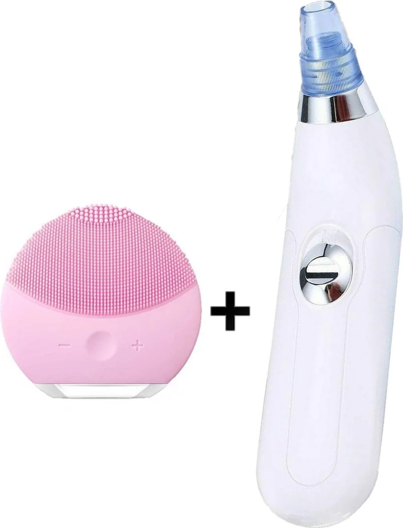Mobee Face and Skin Cleansing Set Vacuum Face Cleaner + Forever Skin Cleansing Device 2-Pack