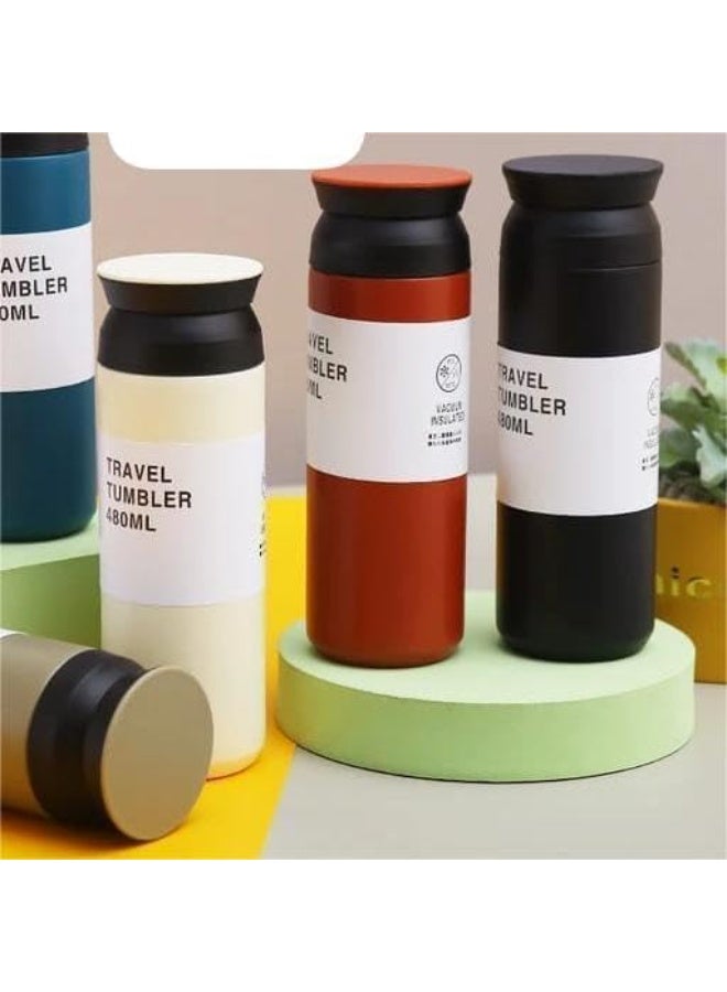 ترمس حراري استانلس ستيل بغطاء محكم لحفظ الحرارة والبرودة - Image 2