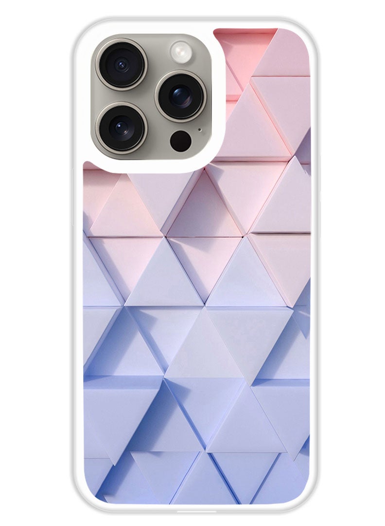 Theodor Protective Case Cover For APPLE IPHONE 15 Pro Shapes (White Bumper) - Image 1
