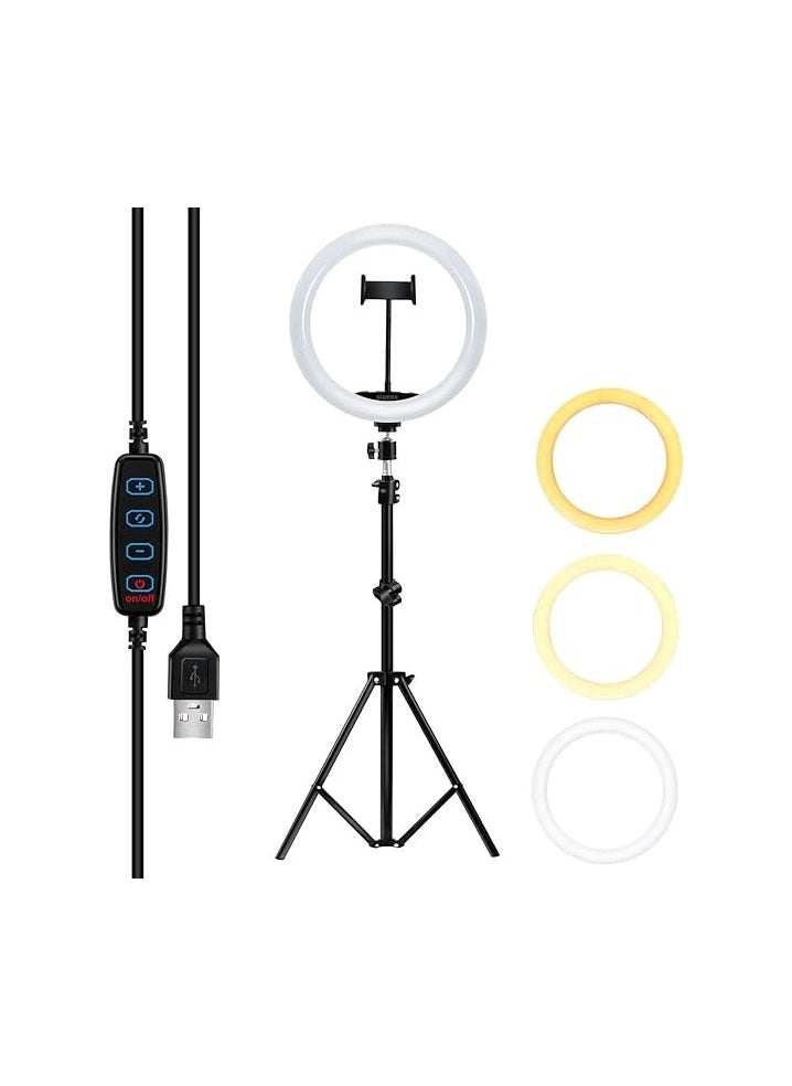 Generic 33cm Dimmable LED Selfie Ring Light with Adjustable Tripod and Phone Holder – 33 Light Modes and 10 Brightness Levels for Live Streaming, Makeup, YouTube, TikTok, and Photography33cm Dimmable LED Selfie Ring Light with Adjustable Tripod and Phone Holder – 33 Light Modes and 10 Brightness Levels for Live Streaming, Makeup, YouTube, TikTok, and Photography  - Image 2