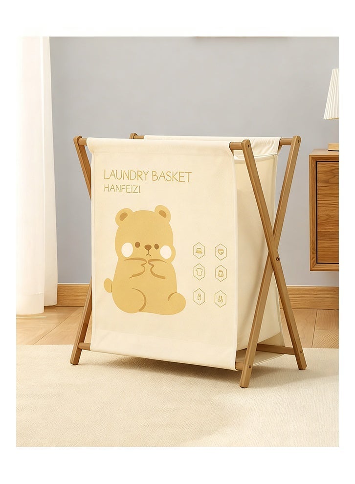 كيدل سلة غسيل قابلة للطي كبيرة مُحسّنة للمنزل، منظم متعدد الاستخدام لتخزين الملابس المتسخة والألعاب وسجاد اليوغا، مناسبة للحمام وغرفة النوم، مقاس 56.5×50×34 سم - Image 1