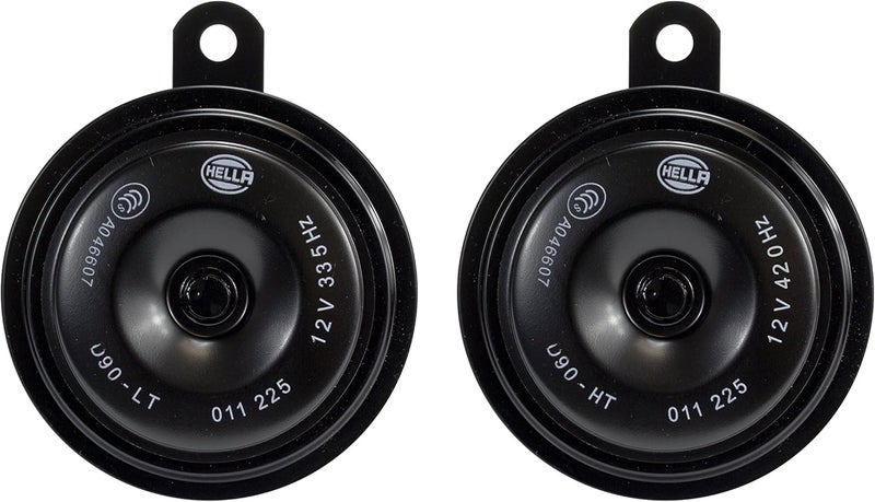 HELLA 011225802 Black 77mm 12V BX Disc Horn Kit (Universal Fit) - Image 2